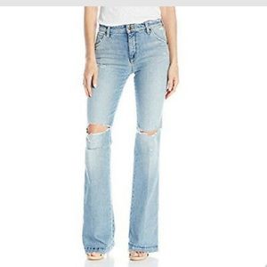 Joe's Jeans Wasteland Margie Highrise Destroyed Flare Denim